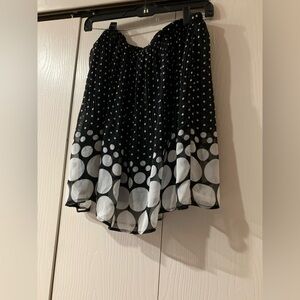 Elle Black and White A-Line Skirt